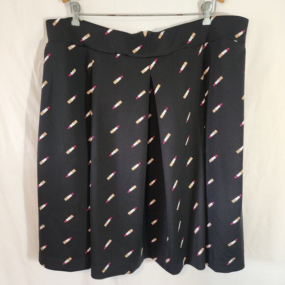 Ashley Nell Tipton Black A-line flared Knee Length Pockets Skirt Size 2X - Picture 1 of 4